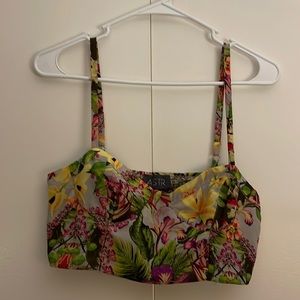 ASTR FLORAL CROP BRALETTE